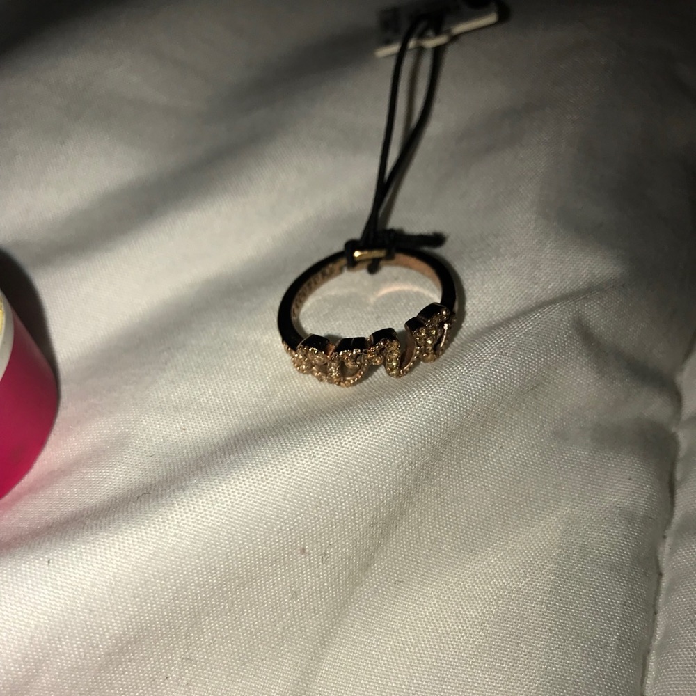 JUICE COUTURE PINK GOLD LOVE RING